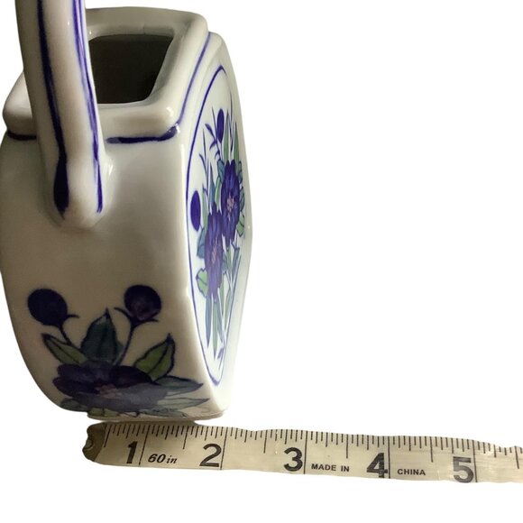 Vintage Chinese Porcelain Cobalt Floral Blue White Teapot - Picture 6 of 8